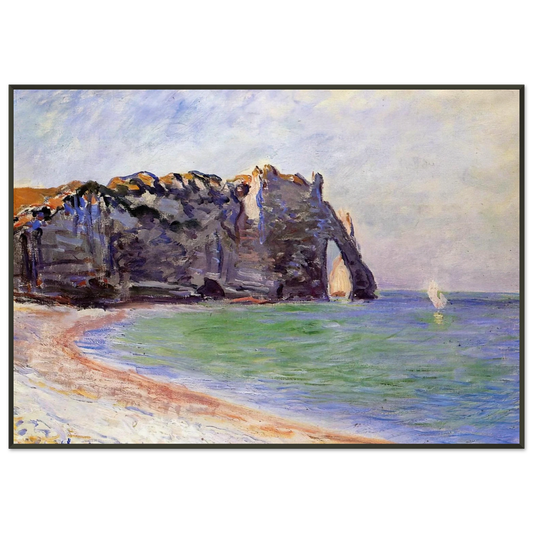claude monet  The Manneport Etretat the Porte dAval Framed Art Print  - Aluminum Frame - 21x29.7 cm / 8x12"