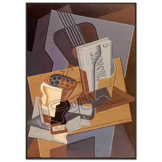 Juan Gris  THE BOOK OF MUSIC 1922 Framed Art Print  - Aluminum Frame - 21x29.7 cm / 8x12"