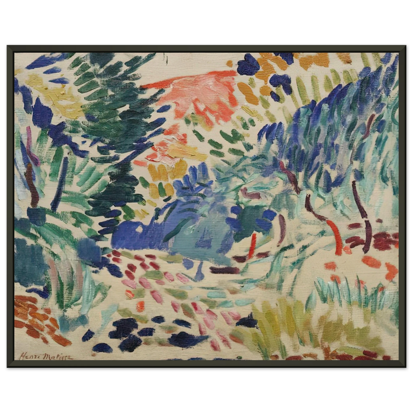 Henri Matisse  LANDSCAPE AT COLLIOURE 1905 Framed Art Print  - Aluminum Frame - 70x100 cm / 28x40 inches