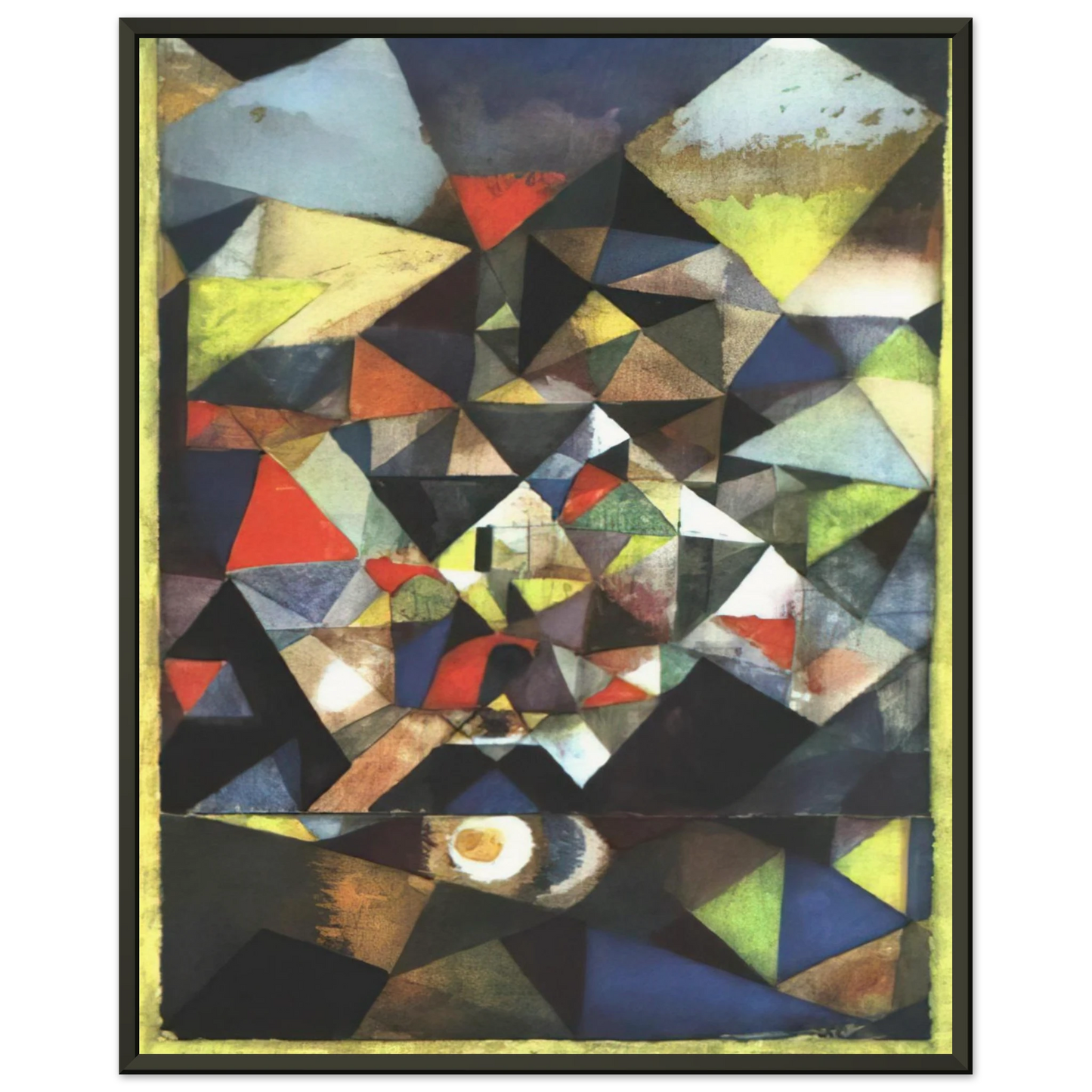 Paul Klee  WITH THE EGG 1917 Framed Art Print  - Aluminum Frame - 40x50 cm / 16x20 inches