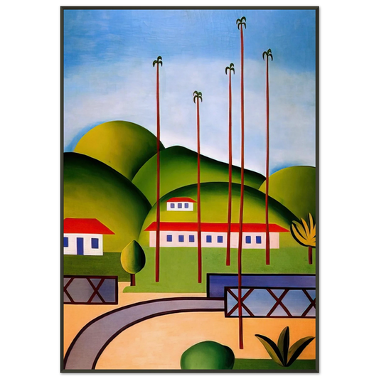 Tarsila do Amaral  Palm Trees Framed Art Print  - Aluminum Frame - 21x29.7 cm / 8x12"