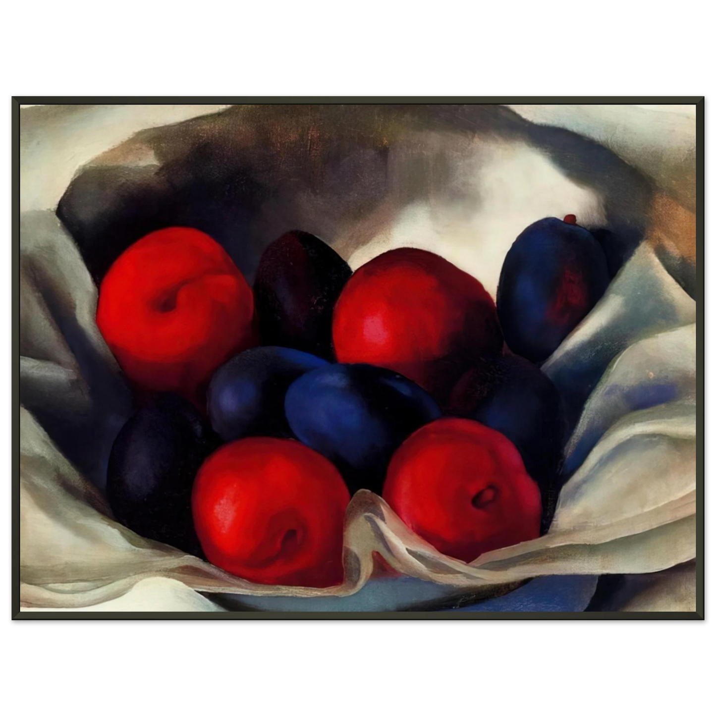 Georgia OKeeffe  Plums Framed Art Print  - Aluminum Frame - 70x100 cm / 28x40 inches