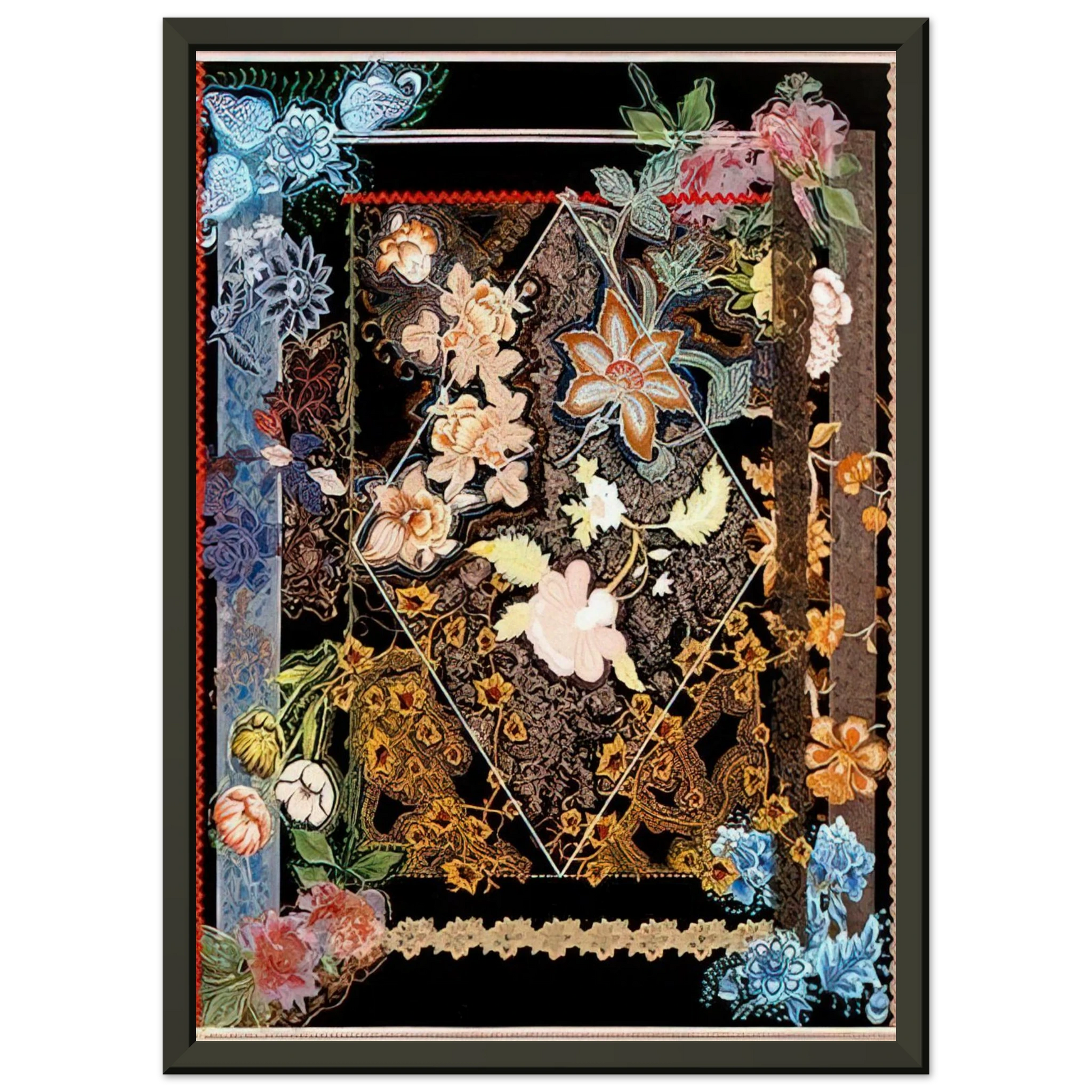 Miriam Schapiro  Gates of Paradise  1980 Framed Art Print  - Aluminum Frame - 40x50 cm / 16x20 inches