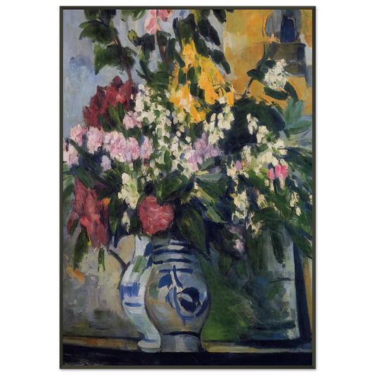 Paul Cezanne  Two Vases of Flowers Framed Art Print  - Aluminum Frame - 21x29.7 cm / 8x12"