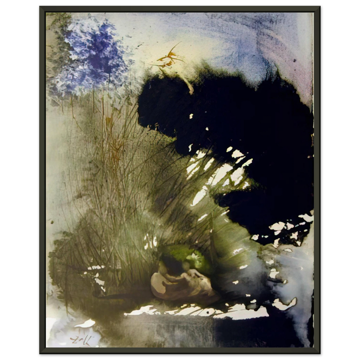 Salvador Dali  VIR ET MULIER IN PARADISO VOLUPTATIS 1967 Framed Art Print  - Aluminum Frame - 70x100 cm / 28x40 inches