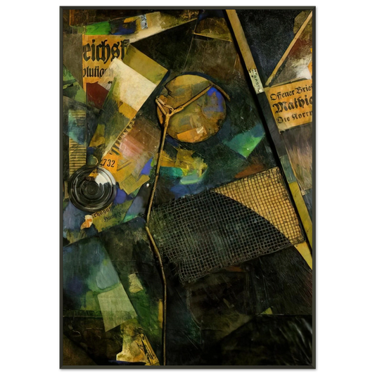 Kurt Schwitters  MERZ PICTURE 25A THE STAR PICTURE 1920 Framed Art Print  - Aluminum Frame - 21x29.7 cm / 8x12"