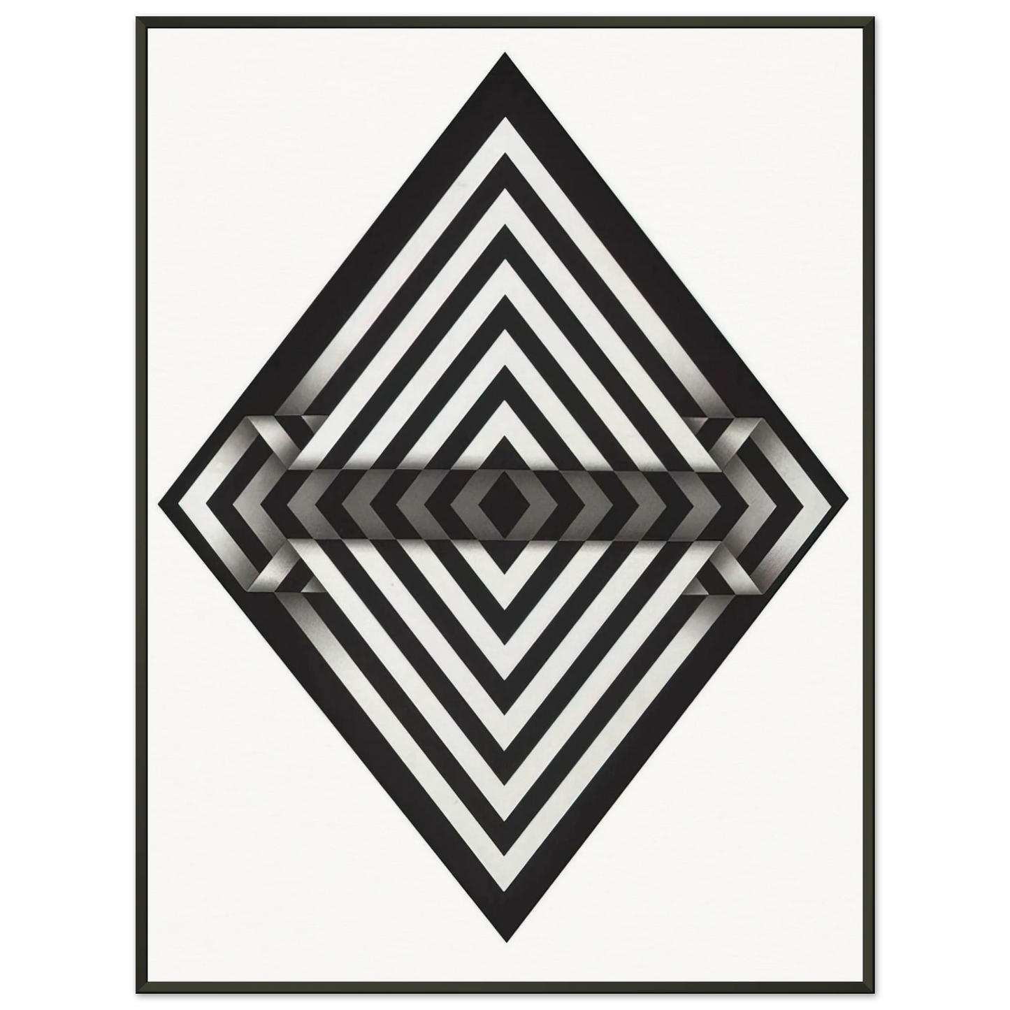 Omar Rayo  Panche I  1970 Framed Art Print  - Aluminum Frame - 40x50 cm / 16x20 inches
