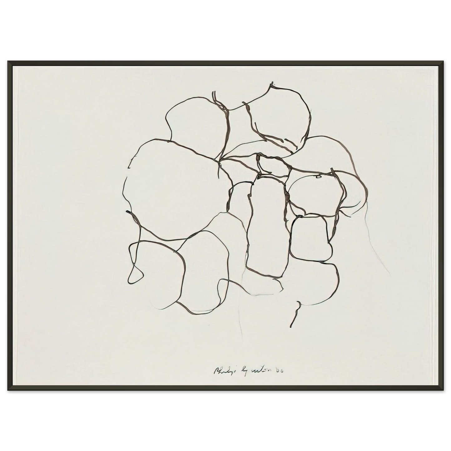Philip Guston  UNTITLED 5 Framed Art Print  - Aluminum Frame - 70x100 cm / 28x40 inches