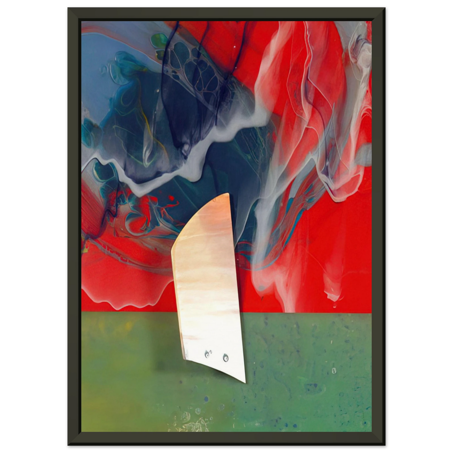 Sam Gilliam  Plow Framed Art Print  - Aluminum Frame - 70x100 cm / 28x40 inches