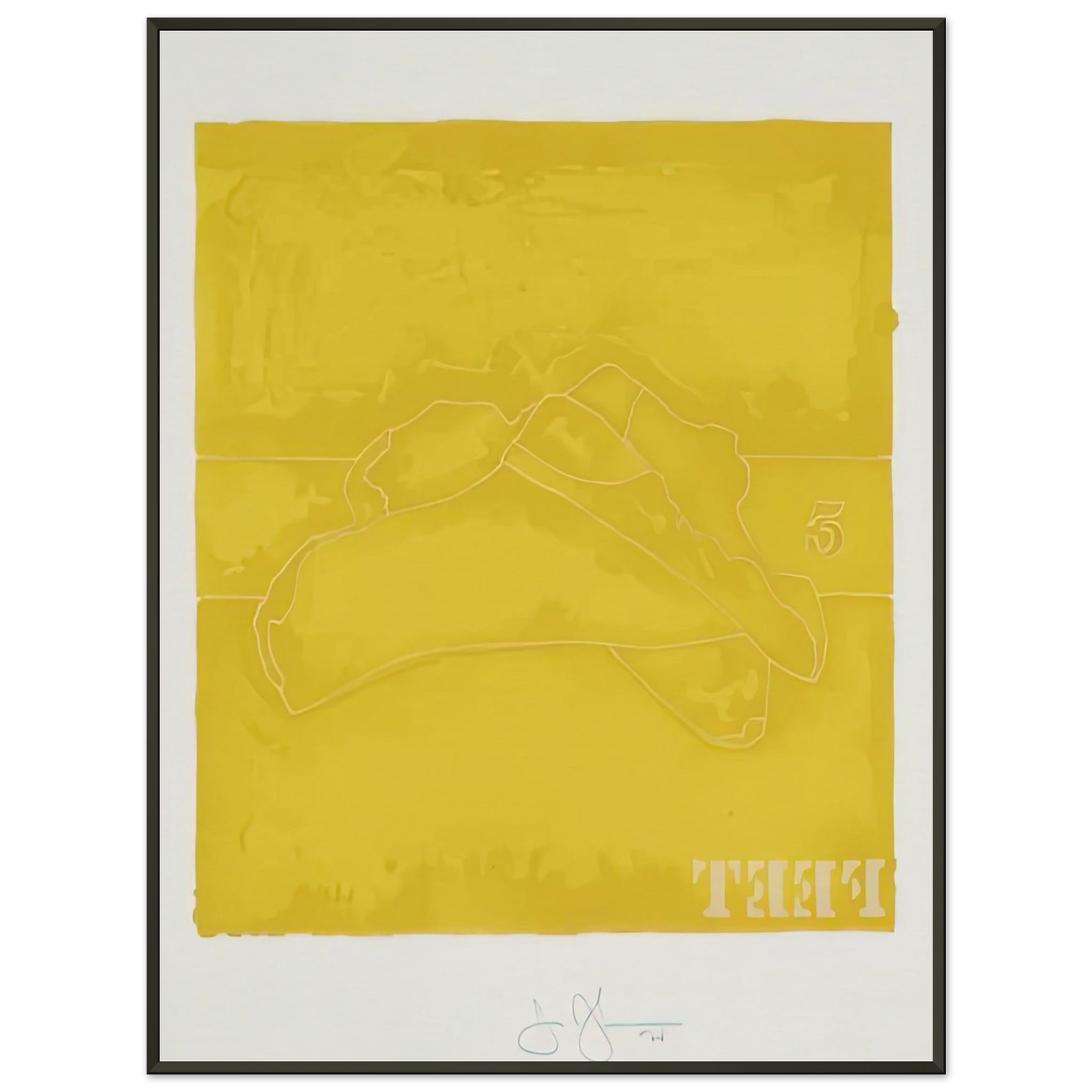 Jasper Johns  FEET 1974 Framed Art Print  - Aluminum Frame - 60x80 cm / 24x32 inches