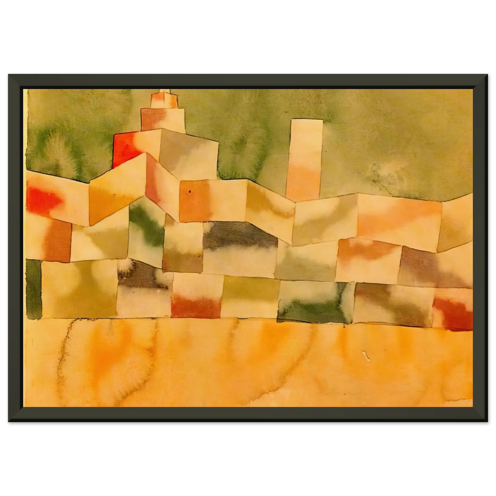 Paul Klee  ORIENTAL ARCHITECTURE 1929 Framed Art Print  - Aluminum Frame - 70x100 cm / 28x40 inches