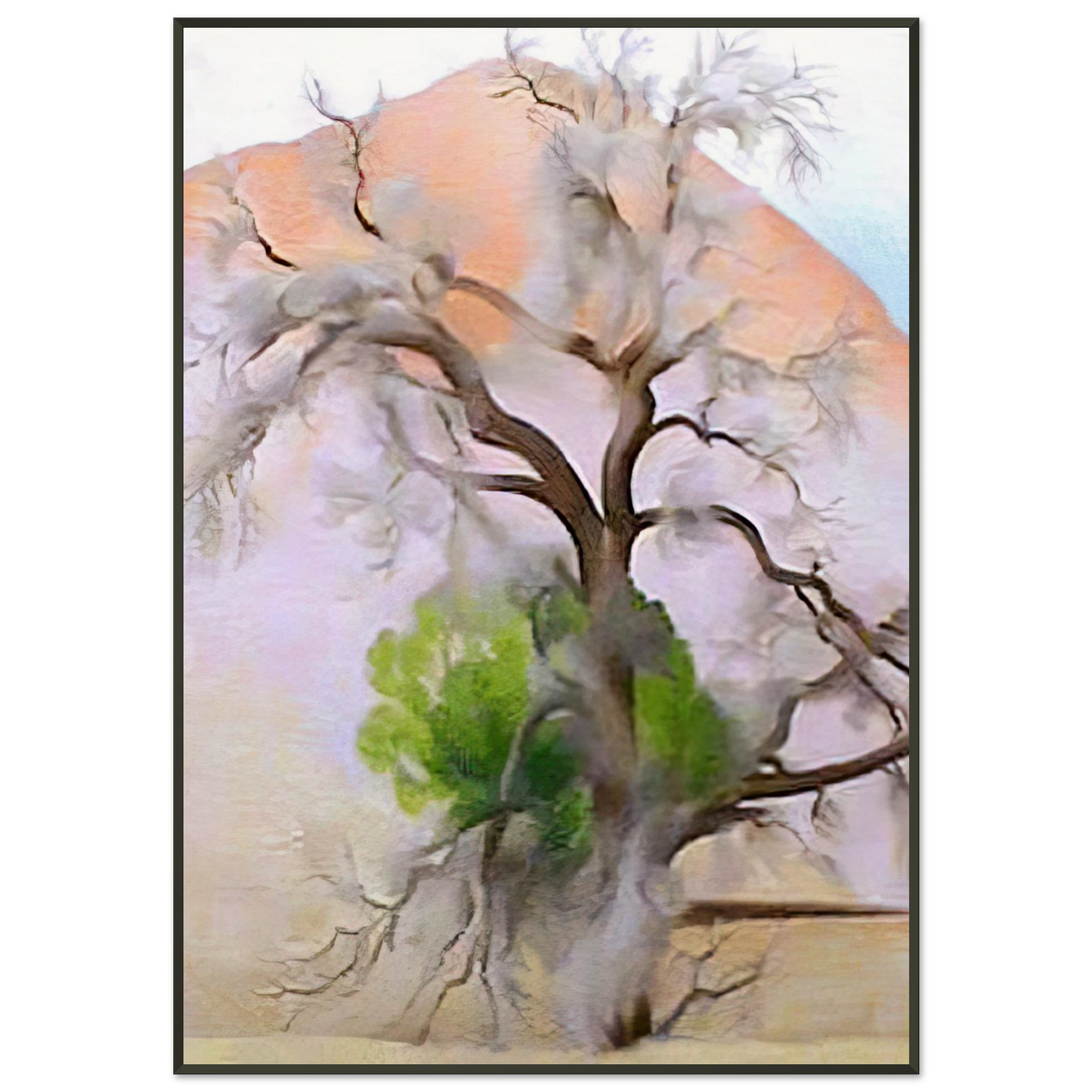 Georgia OKeeffe  Pinons with Cedar Framed Art Print  - Aluminum Frame - 21x29.7 cm / 8x12"