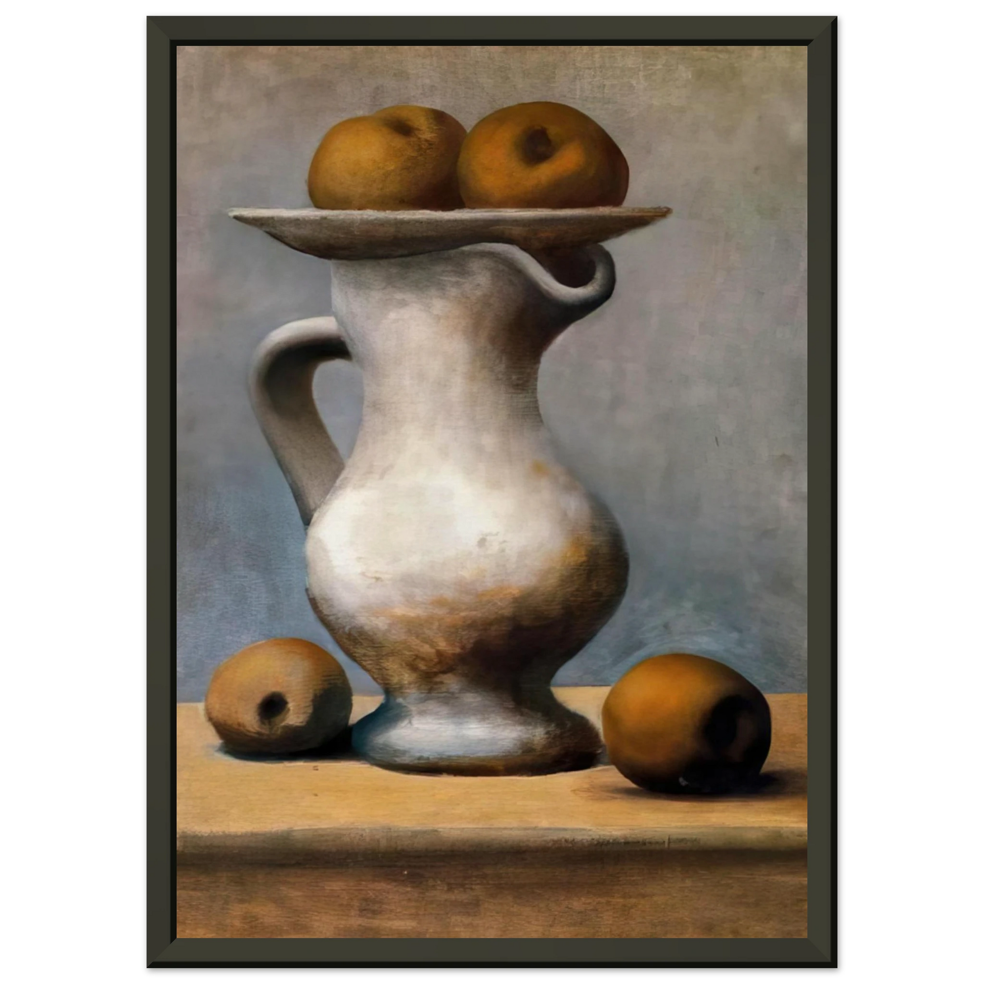 Pablo Picasso  Still life with pitcher and apples Framed Art Print  - Aluminum Frame - 70x100 cm / 28x40 inches