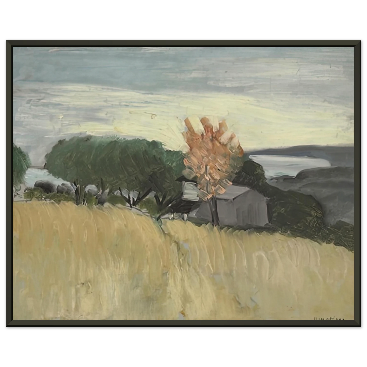 Henri Matisse  CHAMPS DE BLE A CAGNES 1918 Framed Art Print  - Aluminum Frame - 40x50 cm / 16x20 inches