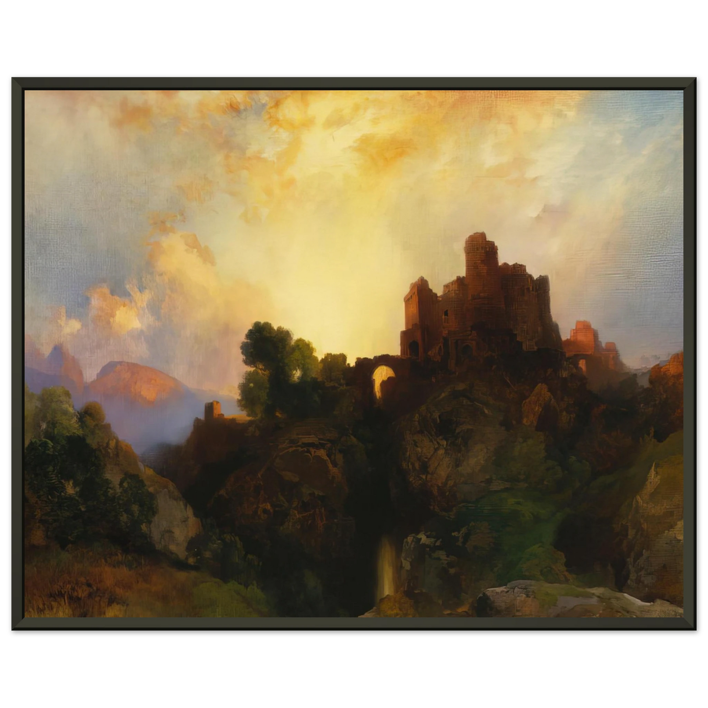 Thomas Moran  Caledonia Framed Art Print  - Aluminum Frame - 70x100 cm / 28x40 inches
