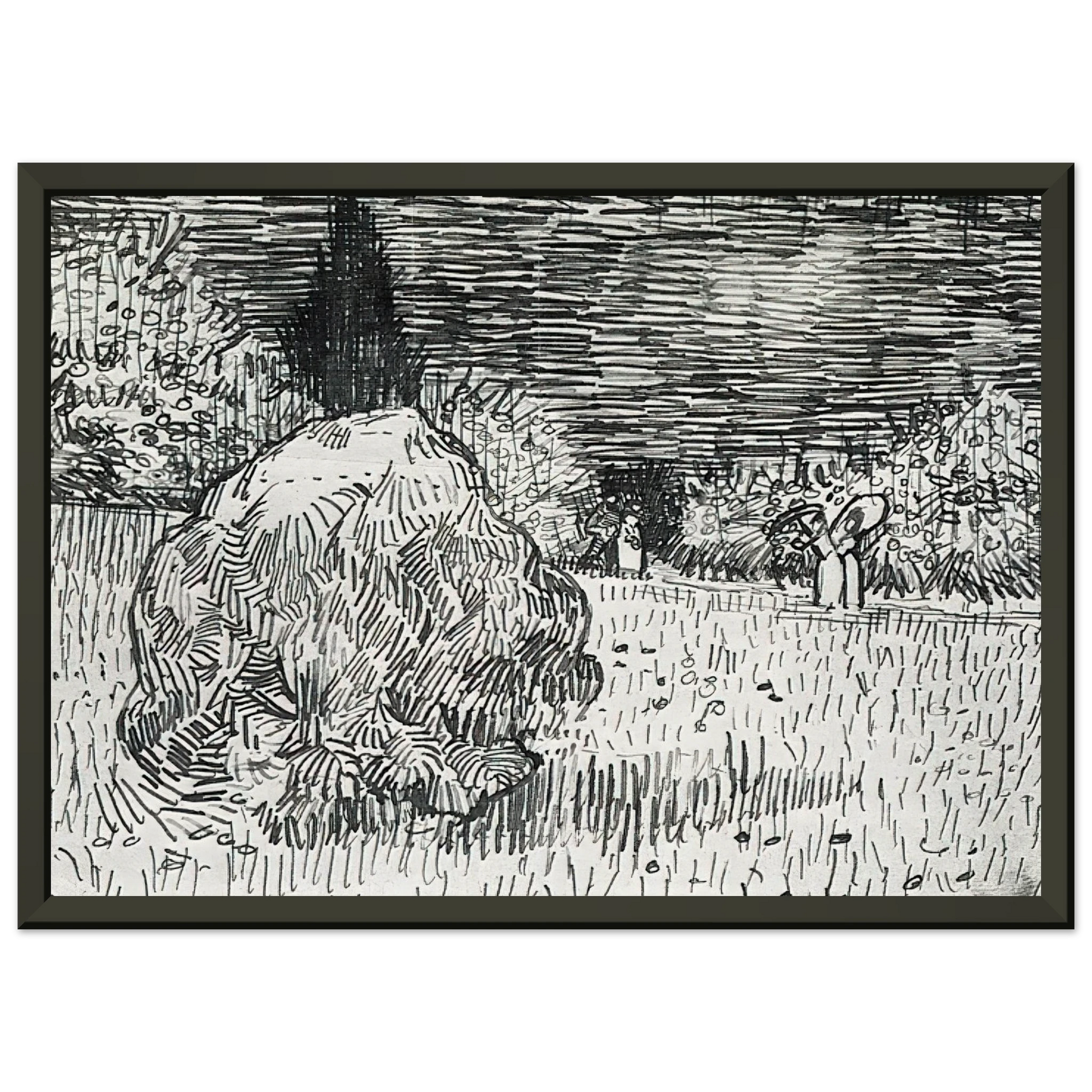 Vincent van Gogh  Bush in the Park at Arles Framed Art Print  - Aluminum Frame - 70x100 cm / 28x40 inches