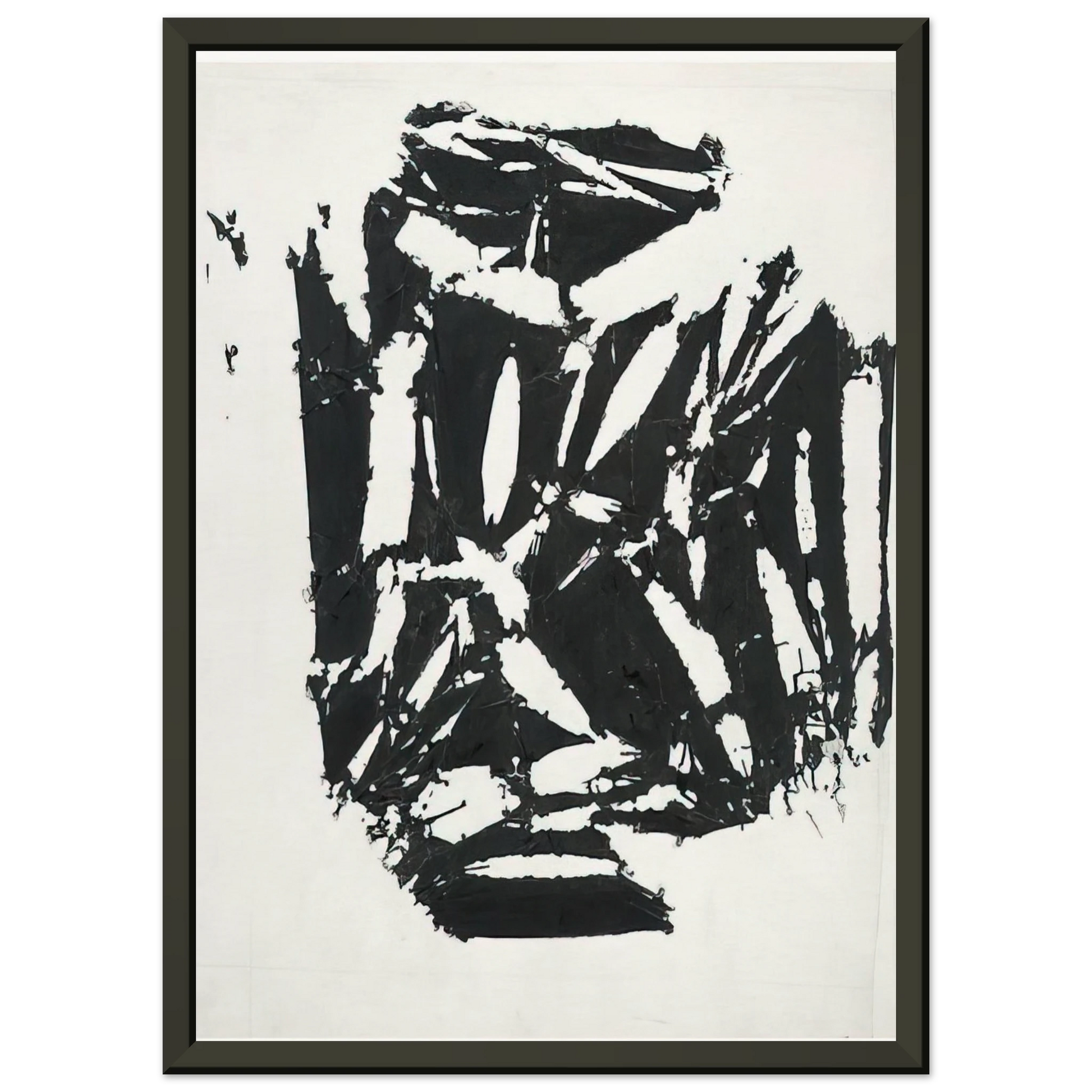 Simon Hantai  Laissee  1994 Framed Art Print  - Aluminum Frame - 40x50 cm / 16x20 inches