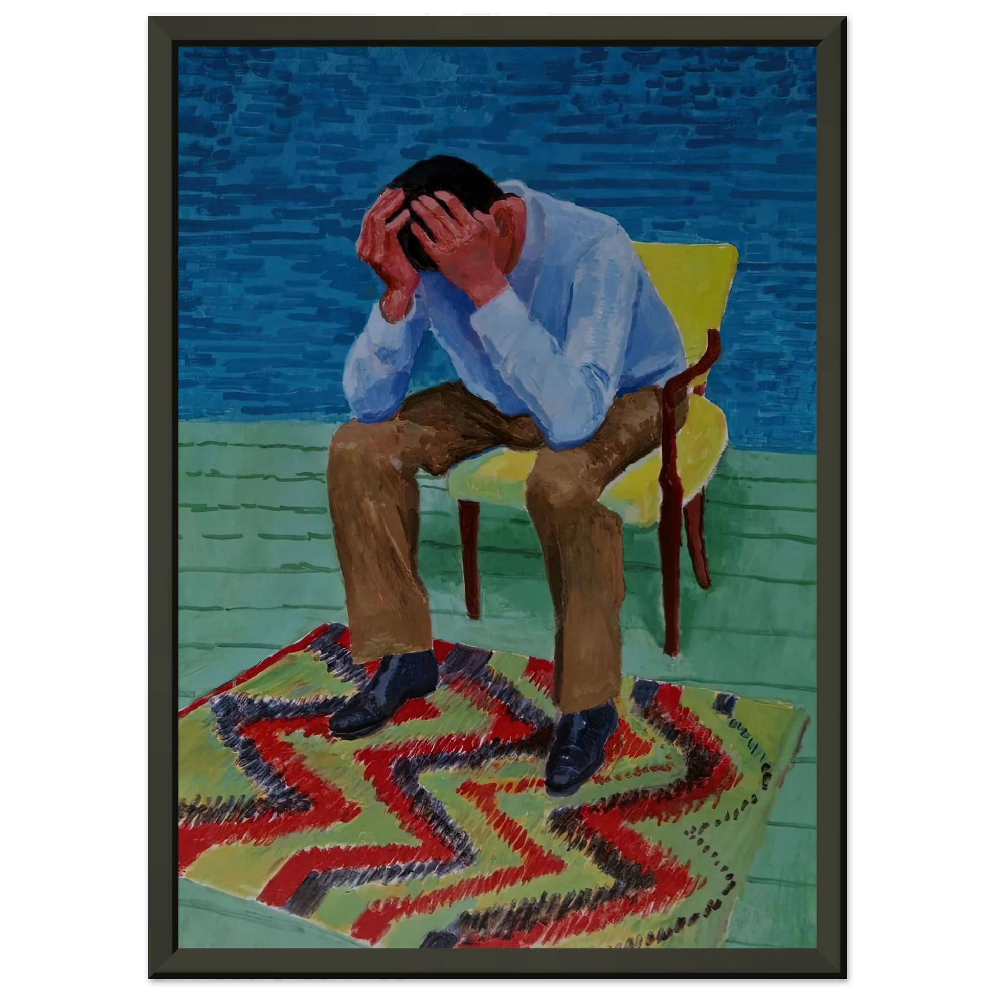 David Hockney  David Hockney Framed Art Print  - Aluminum Frame - 60x80 cm / 24x32 inches