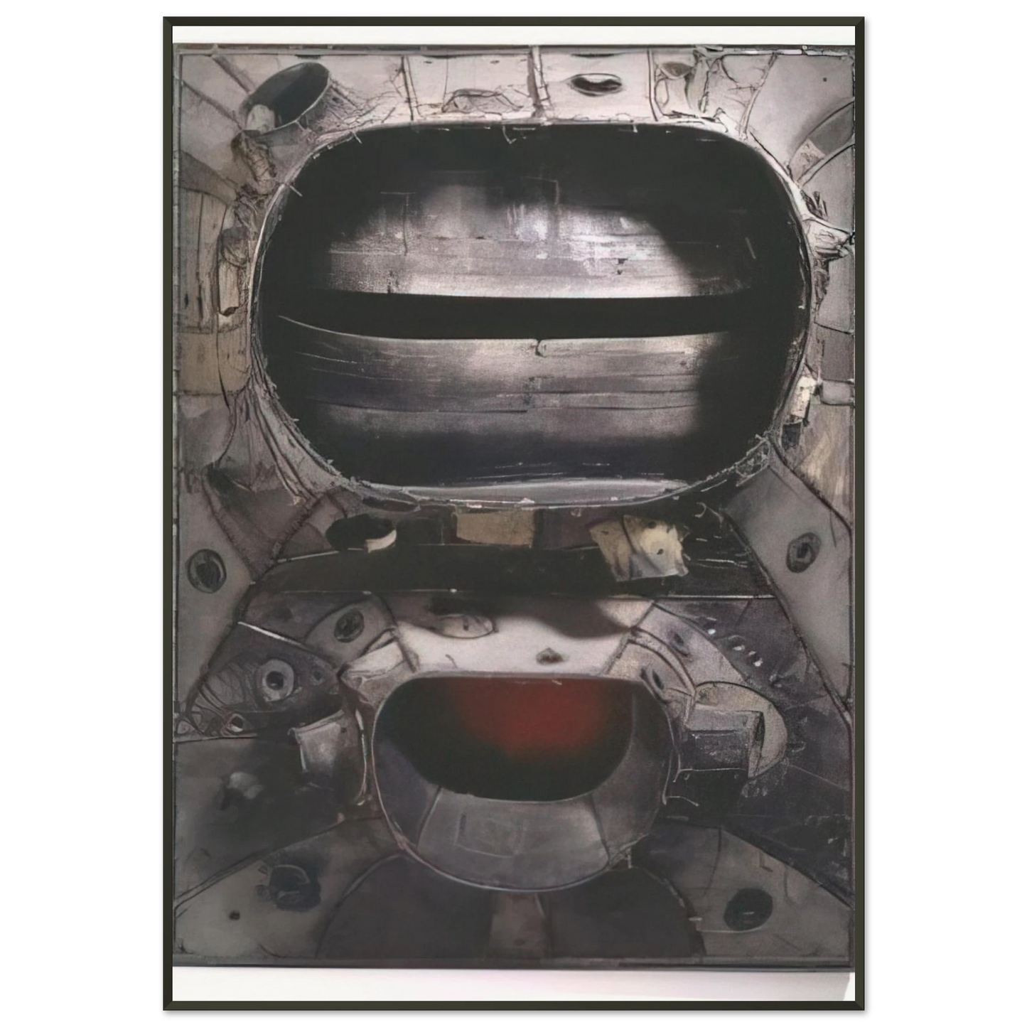 Lee Bontecou  UNTITLED 1961 Framed Art Print  - Aluminum Frame - 21x29.7 cm / 8x12"