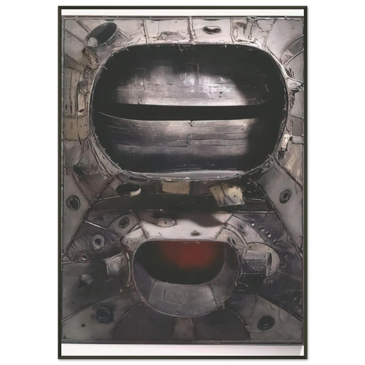Lee Bontecou  UNTITLED 1961 Framed Art Print  - Aluminum Frame - 21x29.7 cm / 8x12"