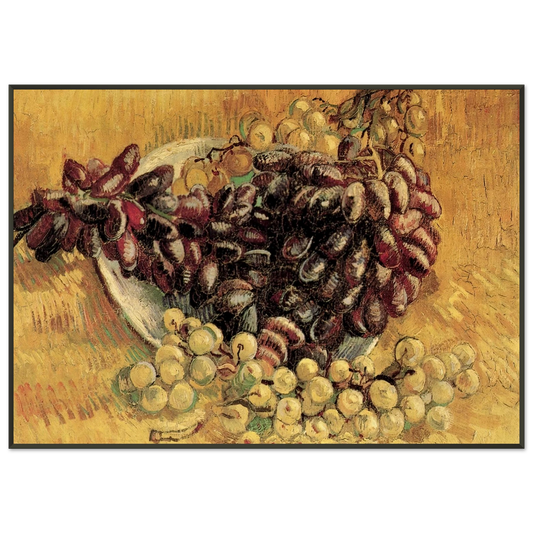 Vincent van Gogh  Still Life with Grapes Framed Art Print  - Aluminum Frame - 21x29.7 cm / 8x12"
