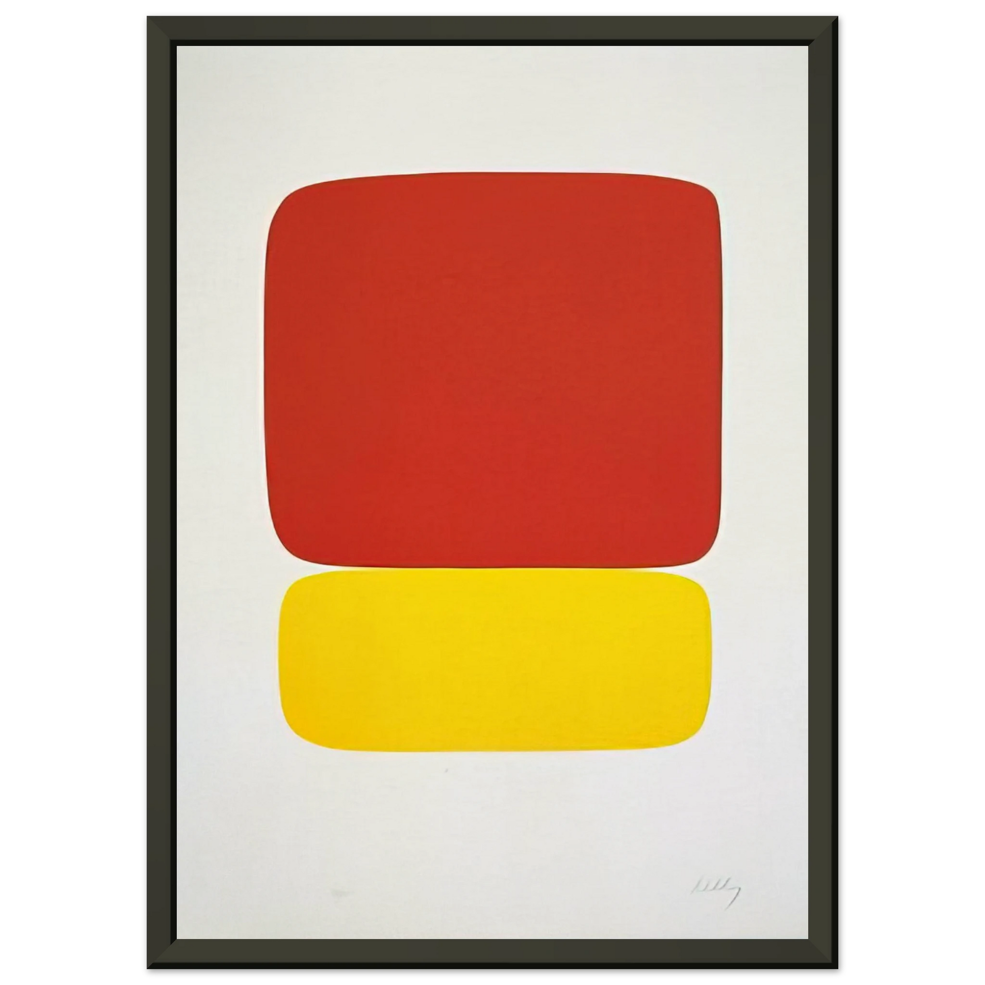Ellsworth Kelly  Red over Yellow from Suite of TwentySeven Color Lithographs Framed Art Print  - Aluminum Frame - 40x50 cm / 16x20 inches
