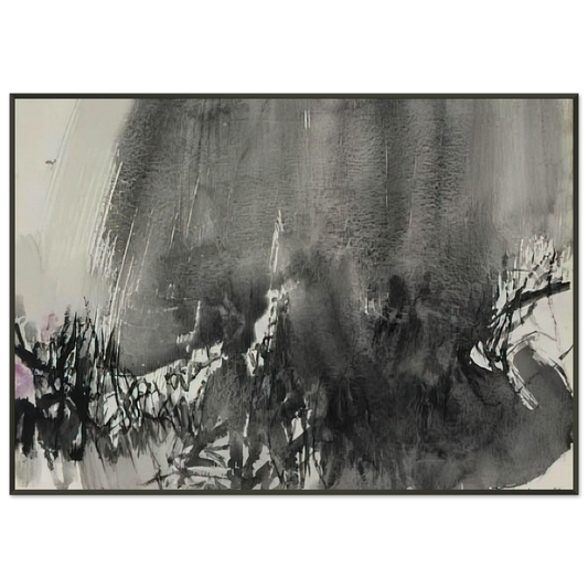 Chu teh Chun  UNTITLED 1963 Framed Art Print  - Aluminum Frame - 21x29.7 cm / 8x12"