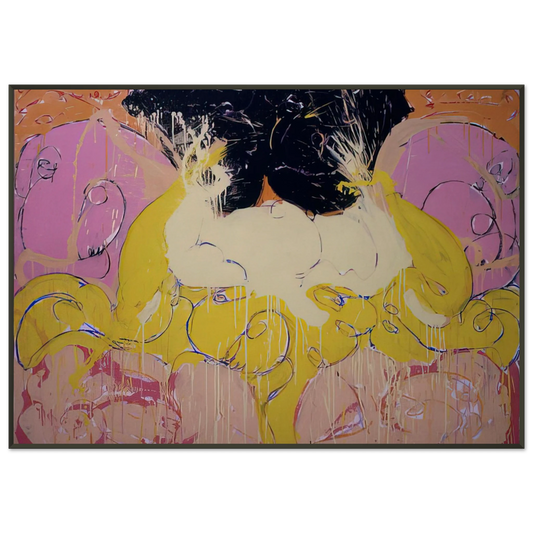 Norman Bluhm  Untitled Drawing 3  1984 Framed Art Print  - Aluminum Frame - 21x29.7 cm / 8x12"