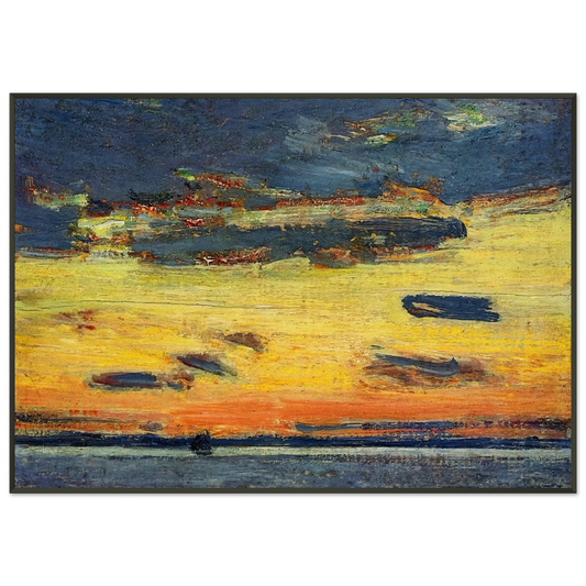 Childe Hassam  Sunset on the Sea Framed Art Print  - Aluminum Frame - 21x29.7 cm / 8x12"