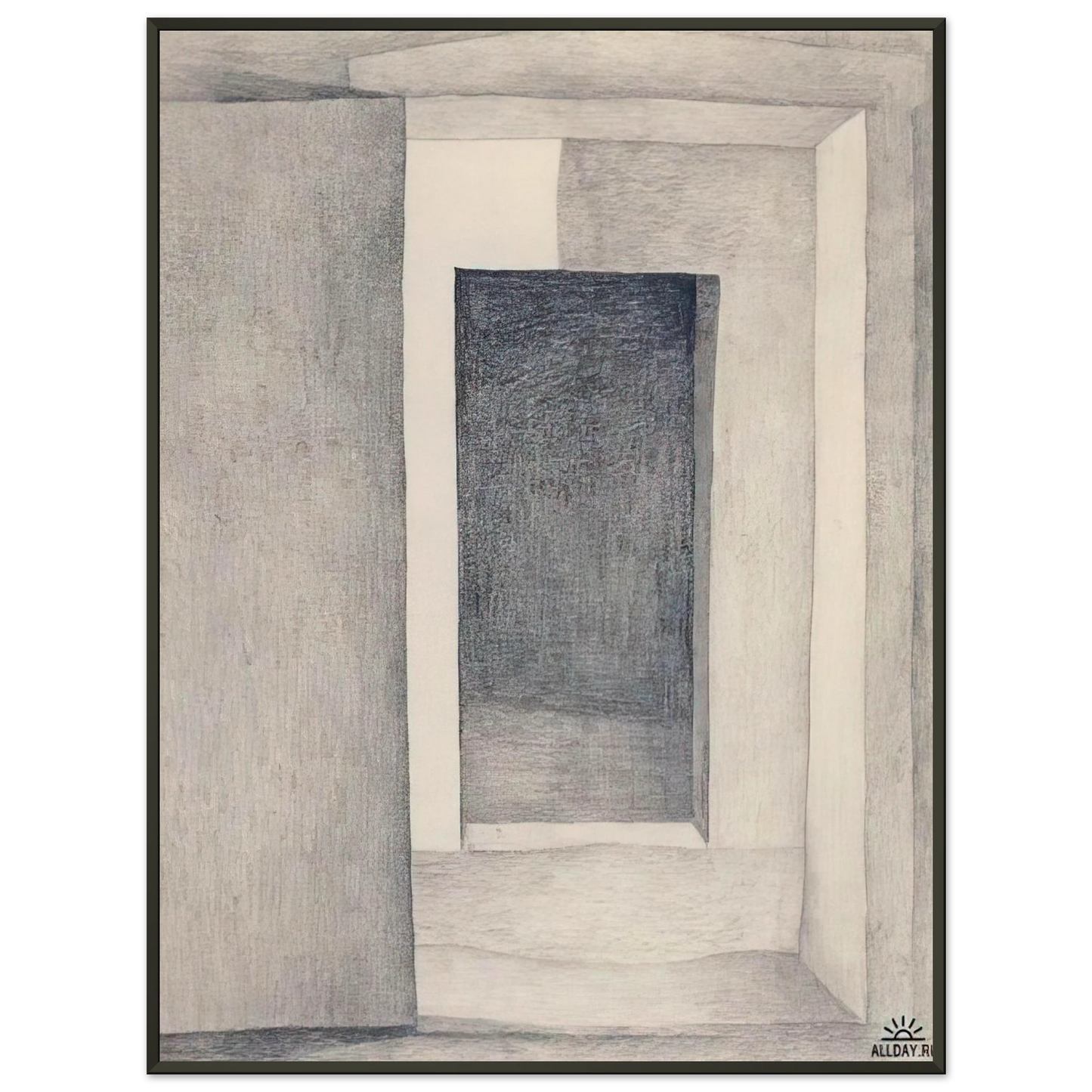 Georgia OKeeffe  Patio Door Framed Art Print  - Aluminum Frame - 60x80 cm / 24x32 inches