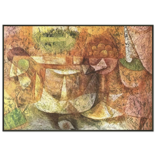 Paul Klee  STILL LIFE WITH DOVE 1931 Framed Art Print  - Aluminum Frame - 21x29.7 cm / 8x12"