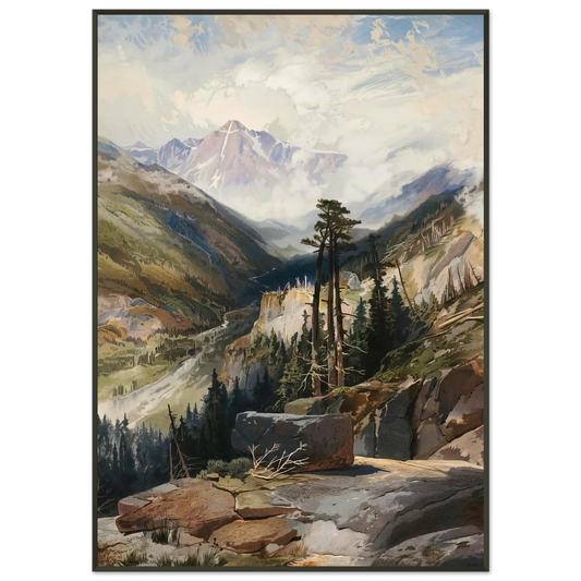 Thomas Moran  The Mountain of the Holy Cross Colorado Framed Art Print  - Aluminum Frame - 21x29.7 cm / 8x12"