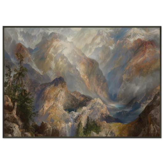 Thomas Moran  Morning in the Sierras Framed Art Print  - Aluminum Frame - 21x29.7 cm / 8x12"