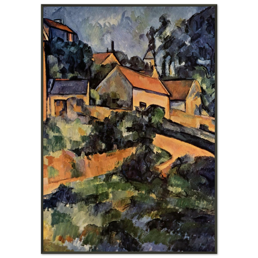 Paul Cezanne  Turning Road at Montgeroult Framed Art Print  - Aluminum Frame - 21x29.7 cm / 8x12"