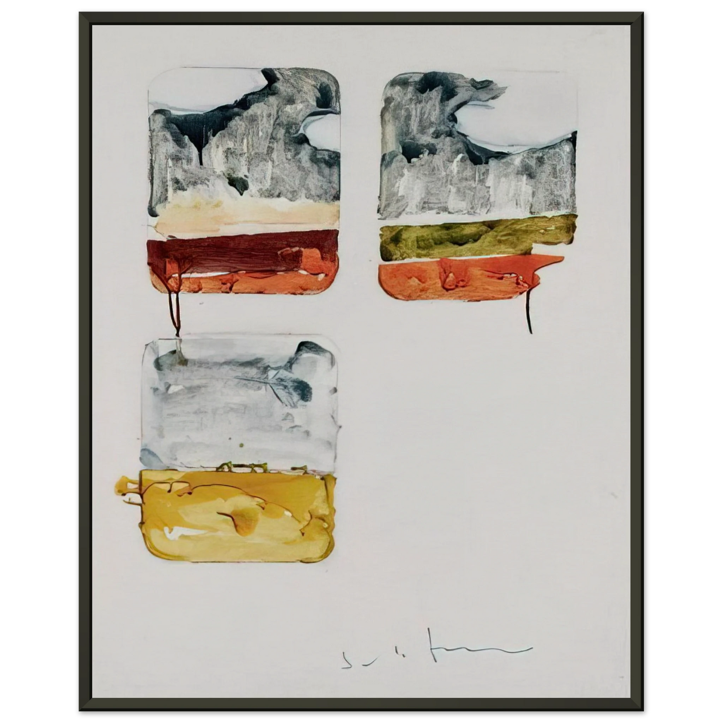 Mario Schifano  Untitled  1979 Framed Art Print  - Aluminum Frame - 60x80 cm / 24x32 inches