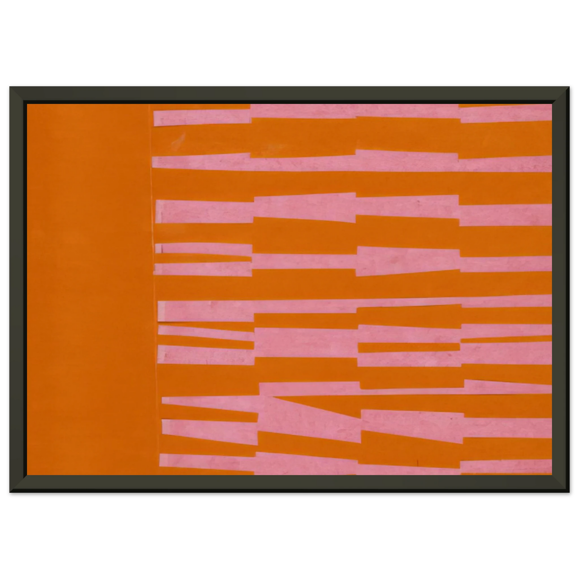 Ellsworth Kelly  Pink and Orange from the series Line Form Color Framed Art Print  - Aluminum Frame - 60x80 cm / 24x32 inches