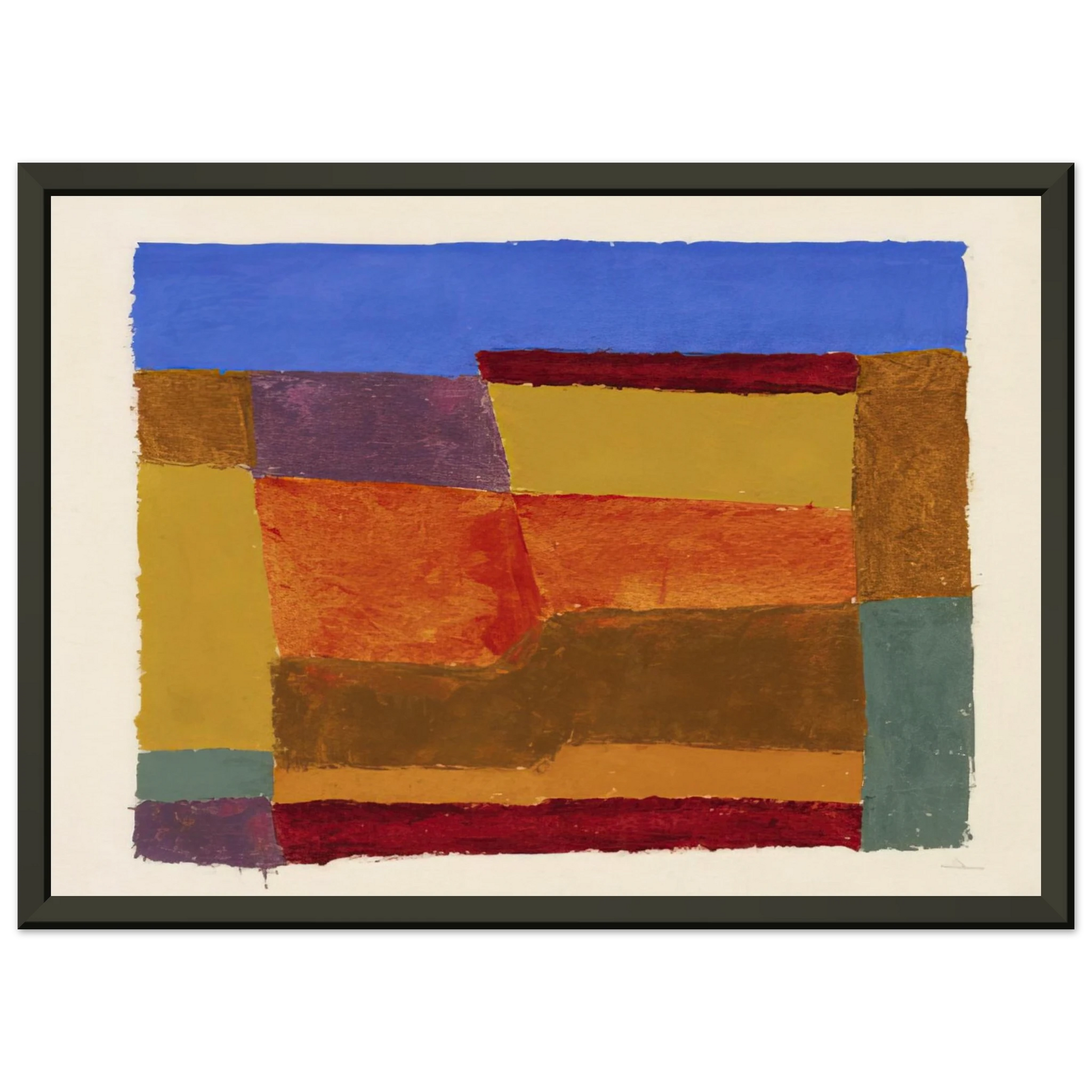Josef Albers  STUDY FOR LAYERED 1940 Framed Art Print  - Aluminum Frame - 60x80 cm / 24x32 inches
