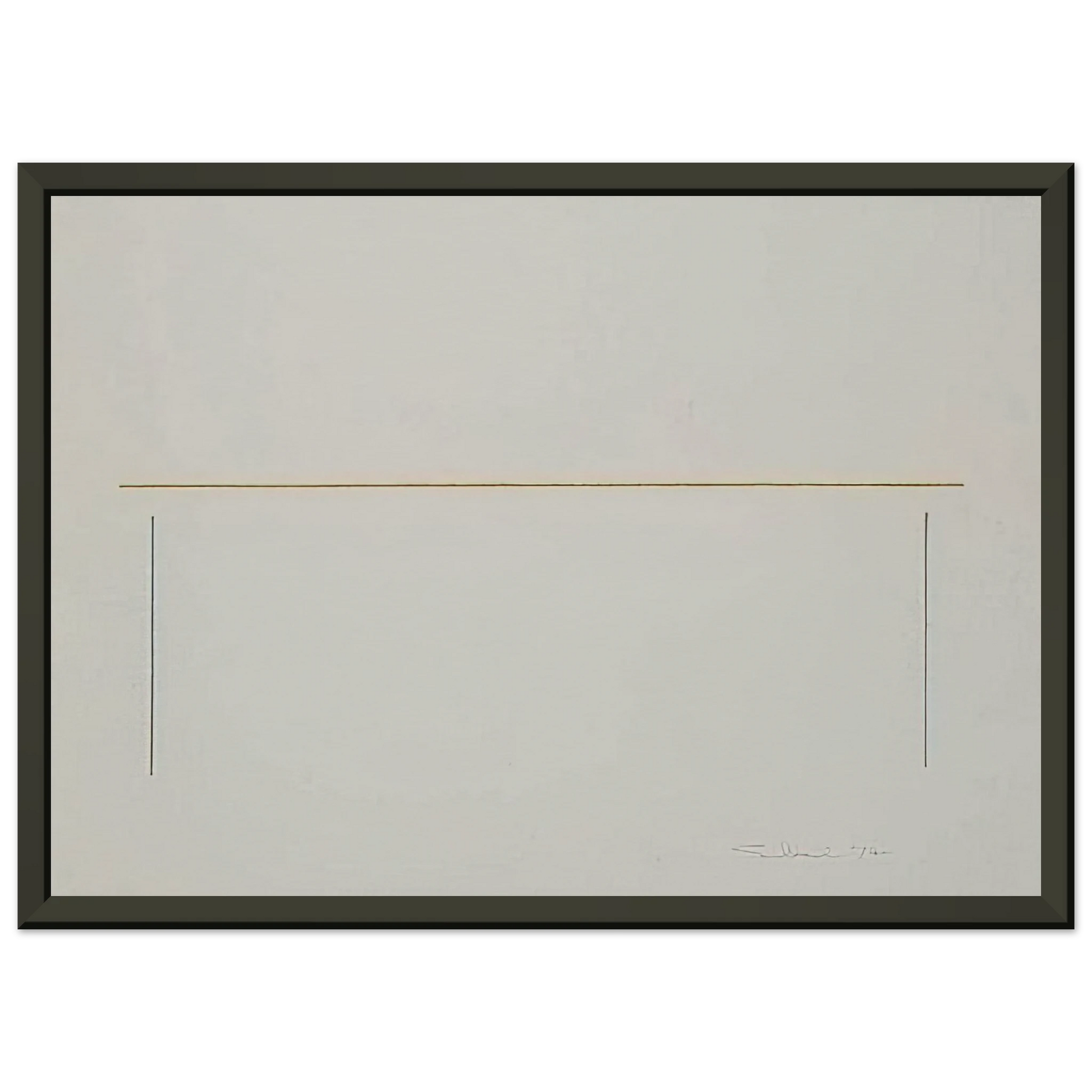 Fred Sandback  Untitled  1974 Framed Art Print  - Aluminum Frame - 70x100 cm / 28x40 inches