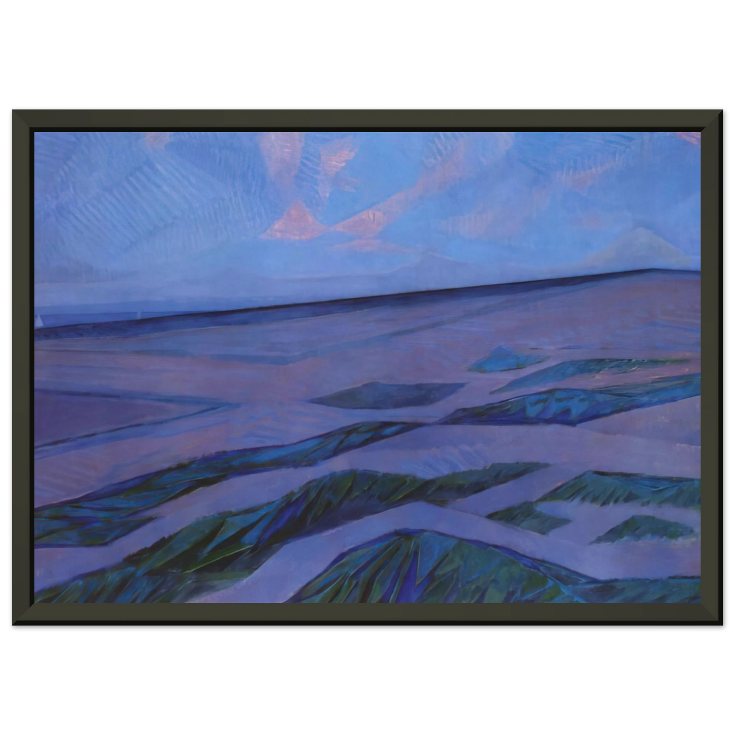 Piet Mondrian  Dune Landscape Framed Art Print  - Aluminum Frame - 40x50 cm / 16x20 inches