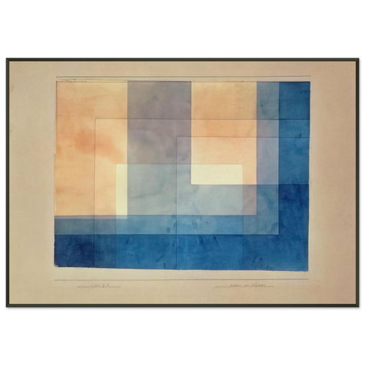 Paul Klee  HOUSE ON THE WATER 1930 Framed Art Print  - Aluminum Frame - 21x29.7 cm / 8x12"