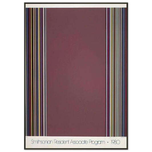 Gene Davis  Smithsonian Resident Associates Program 1980 15th Anniversary Poster  1980 Framed Art Print  - Aluminum Frame - 21x29.7 cm / 8x12"