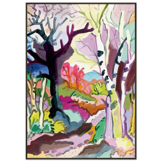 Charles Lapicque  Lhiver dans les bois  1965 Framed Art Print  - Aluminum Frame - 21x29.7 cm / 8x12"