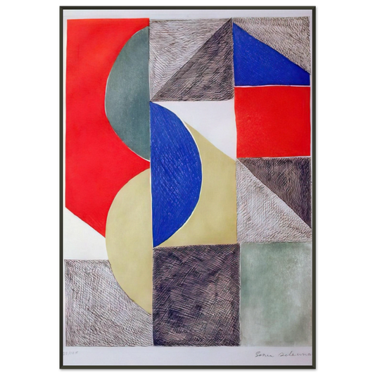 Sonia Delaunay  ABSTRACT COMPOSITION Framed Art Print  - Aluminum Frame - 21x29.7 cm / 8x12"