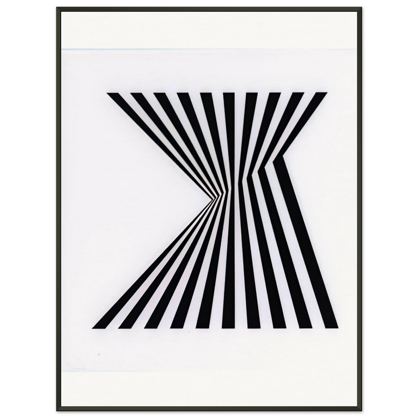 Bridget Riley  UNTITLED FRAGMENT 1 1965 Framed Art Print  - Aluminum Frame - 60x80 cm / 24x32 inches