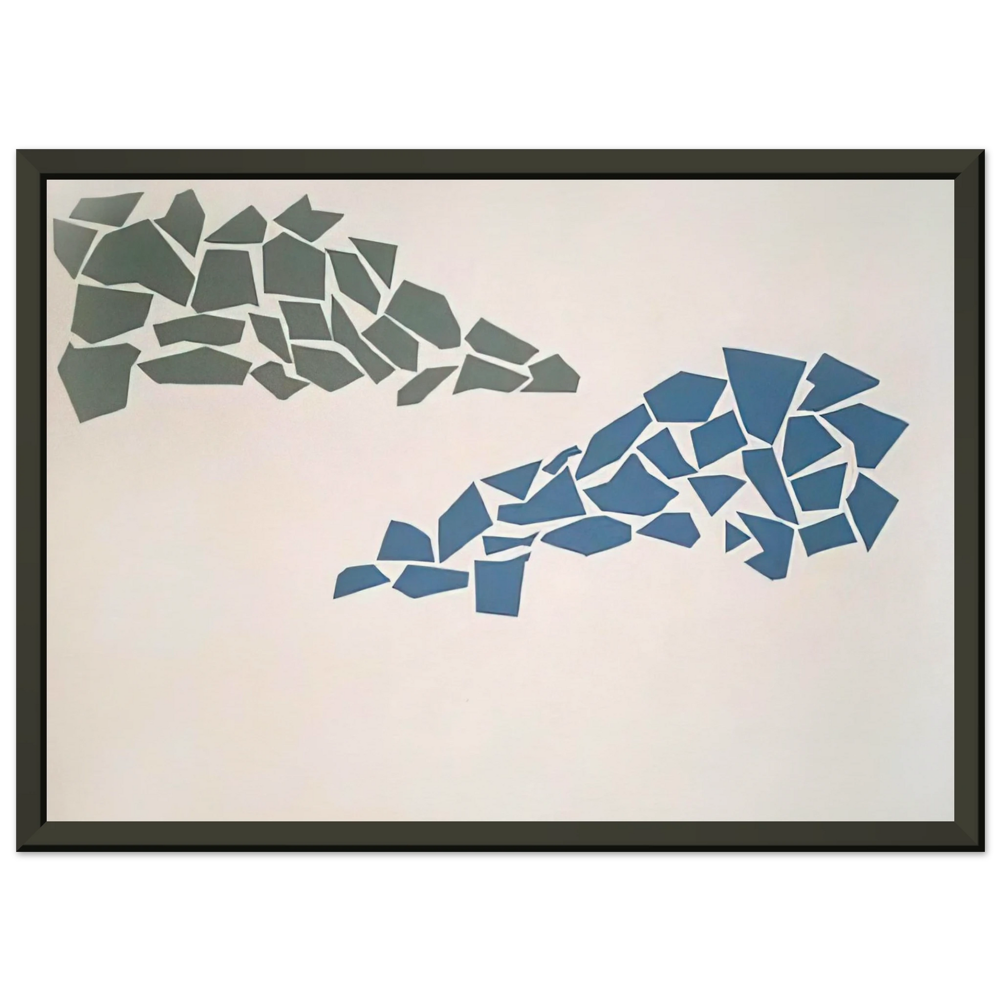 Robert Goodnough  Blue and Green  1968 Framed Art Print  - Aluminum Frame - 60x80 cm / 24x32 inches