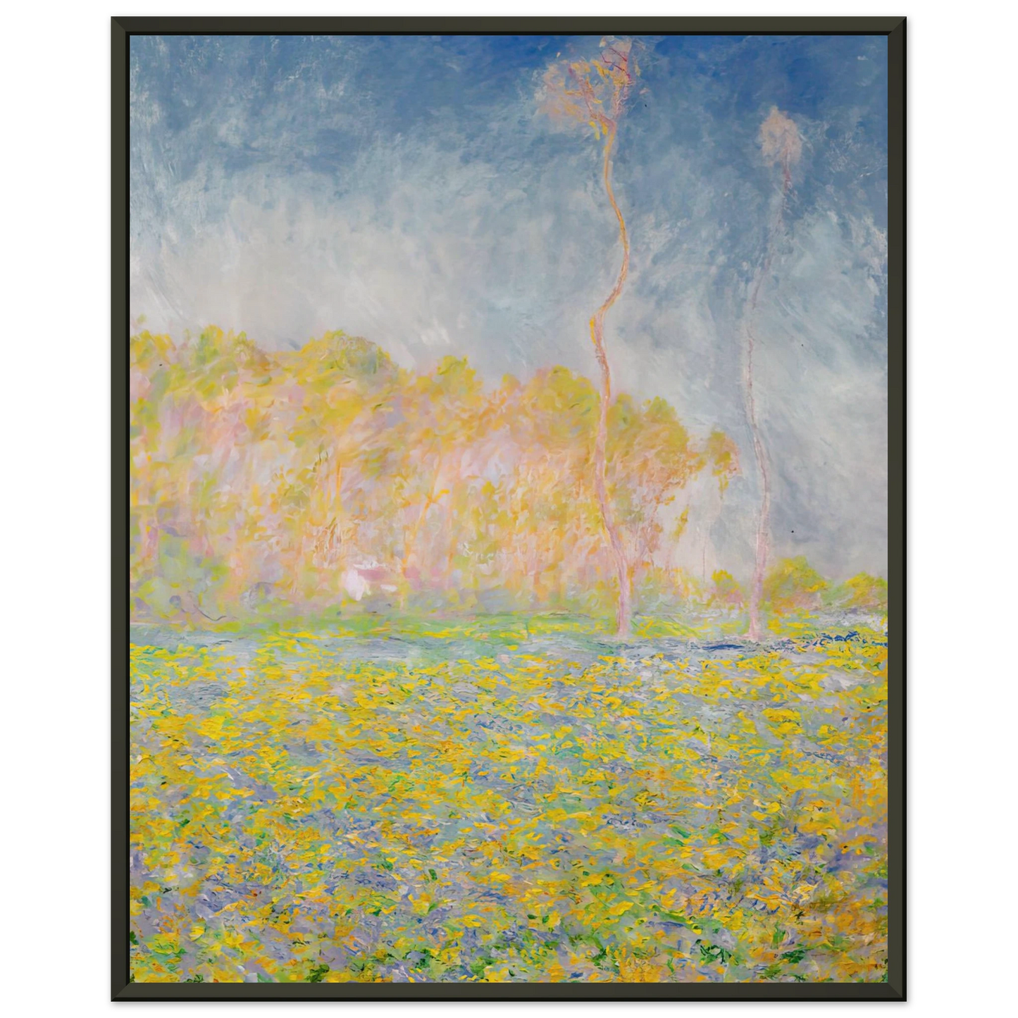claude monet  Springtime Landscape Framed Art Print  - Aluminum Frame - 60x80 cm / 24x32 inches