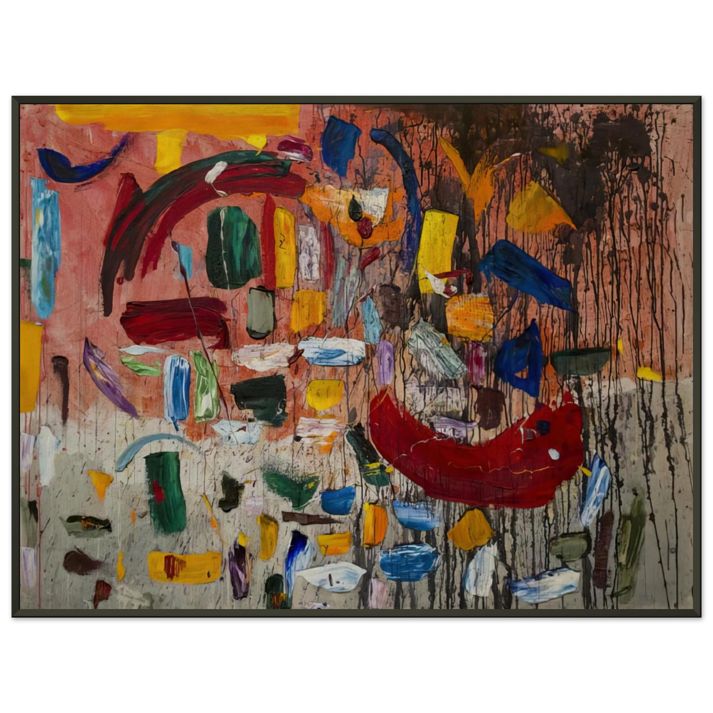 Taro Yamamoto  ABSTRACT 1957 Framed Art Print  - Aluminum Frame - 60x80 cm / 24x32 inches