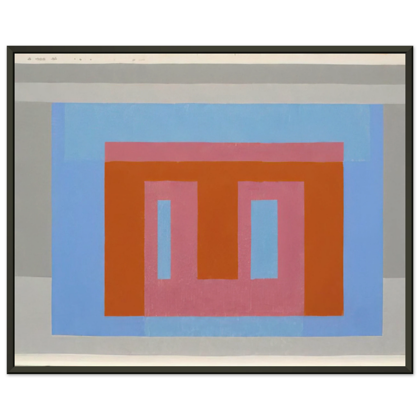 Josef Albers  ADOBE VARIANT LUMINOUS DAY 1952 Framed Art Print  - Aluminum Frame - 60x80 cm / 24x32 inches