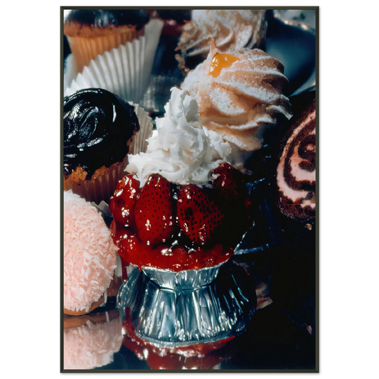 Audrey Flack  STRAWBERRY TART SUPREME 1974 Framed Art Print  - Aluminum Frame - 21x29.7 cm / 8x12"