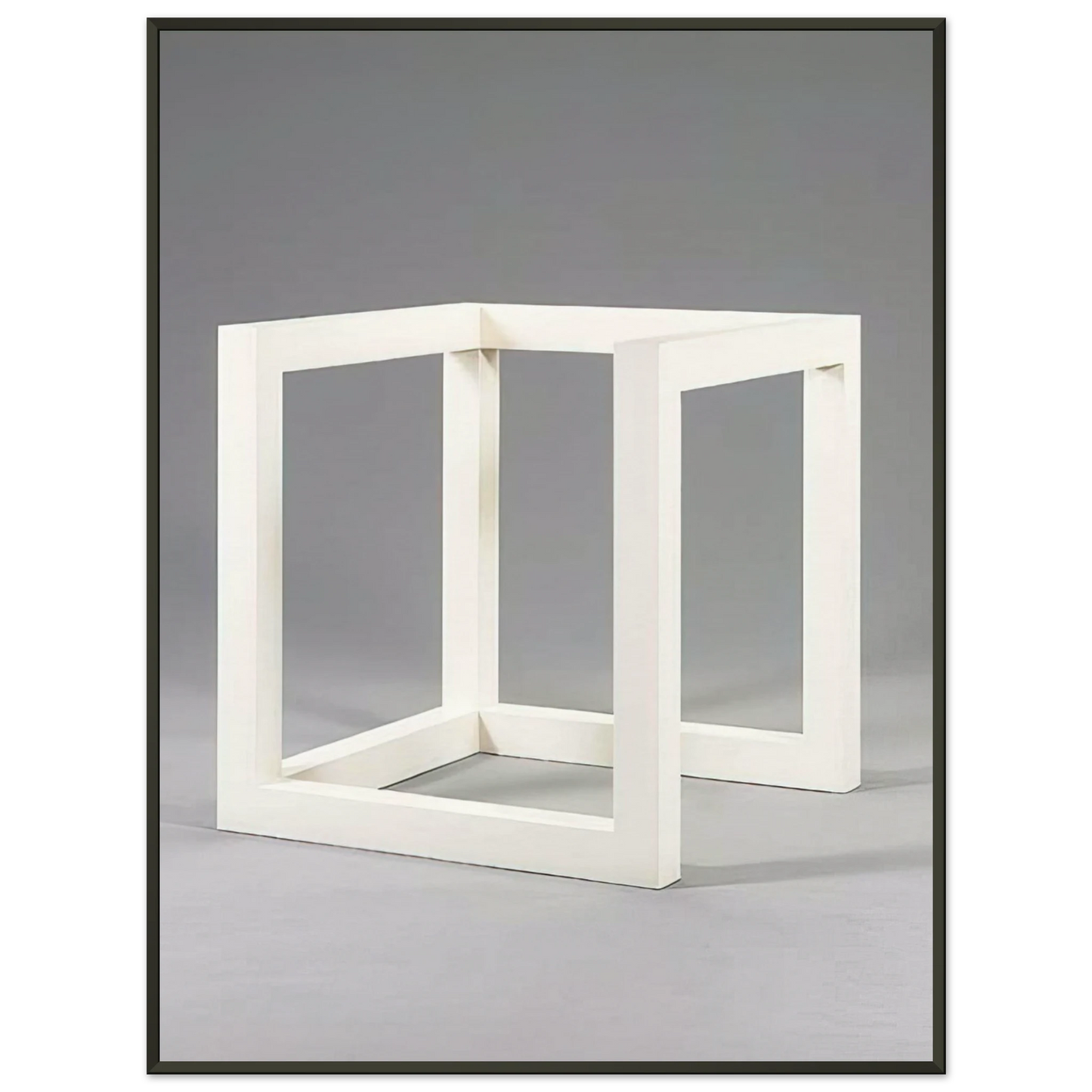 Sol LeWitt  Incomplete Cube 104 Framed Art Print  - Aluminum Frame - 40x50 cm / 16x20 inches